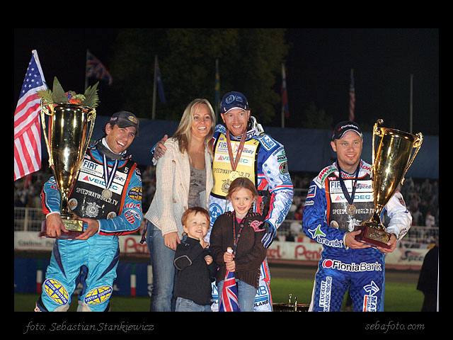 Greg Hancock - Jason Crump - ona Melody i dzieci - Nicki Pedersen