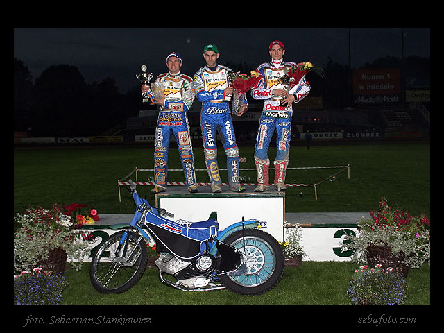 Sebastian Uamek - Tomasz Gollob - Piotr Protasiewicz - podium